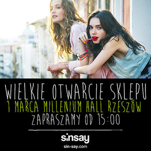 Sinsay w Rzeszowie – otwarcie w piątek 1 marca