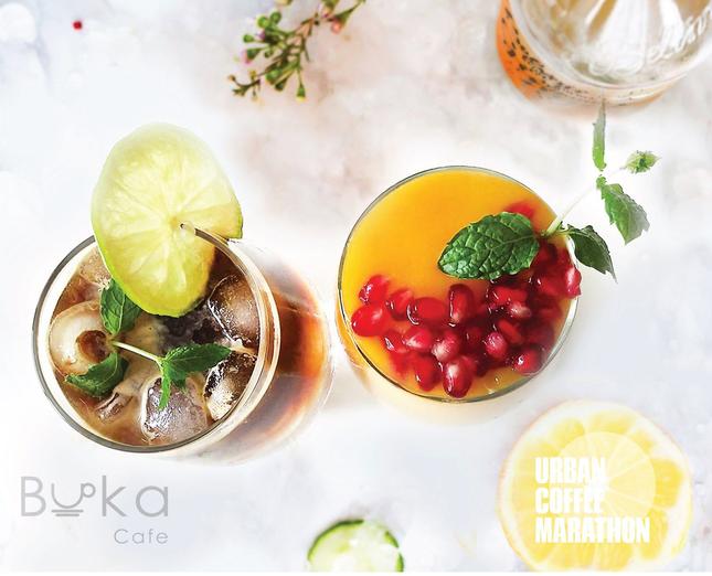 Kawiarnia Buka Cafe z Łańcuta: zestaw festiwalowy Espresso Tropik oraz Mango Tropik